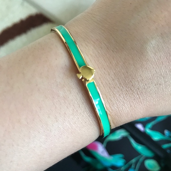 kate spade Jewelry - Kate Spade Green Gold Bracelet Bangle